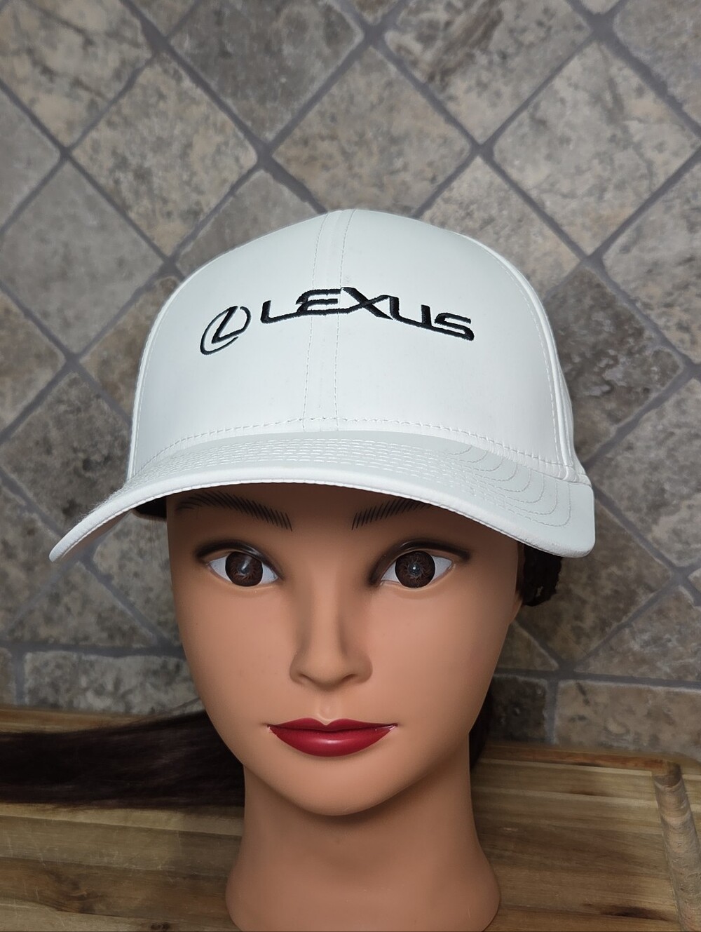 Lexus Strapback Hat White One Size Solid Vent Holes Branded Bills